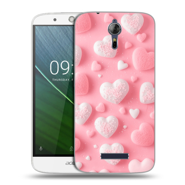 Силиконовый чехол на Acer Liquid Zest Plus с принтом Сердечки Силиконовый чехол на Acer Liquid Zest Plus с принтом Сердечки
