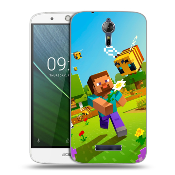 Силиконовый чехол на Acer Liquid Zest Plus с принтом Майнкрафт Minecraft Силиконовый чехол на Acer Liquid Zest Plus с принтом Майнкрафт Minecraft