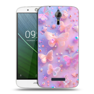 Силиконовый чехол на Acer Liquid Zest Plus с принтом Бабочки Силиконовый чехол на Acer Liquid Zest Plus с принтом Бабочки