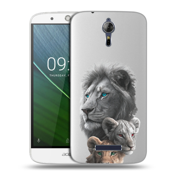 Силиконовый чехол на Acer Liquid Zest Plus с принтом Львы