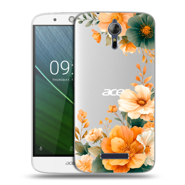 Силиконовый чехол на Acer Liquid Zest Plus с принтом Цветы принт