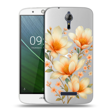 Силиконовый чехол на Acer Liquid Zest Plus с принтом Цветы