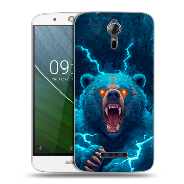 Силиконовый чехол на Acer Liquid Zest Plus с принтом Медведь