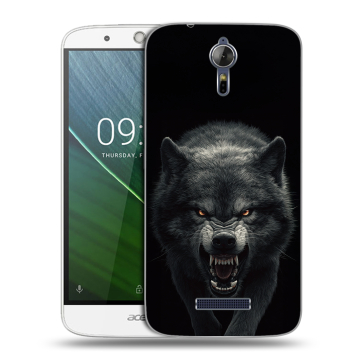 Силиконовый чехол на Acer Liquid Zest Plus с принтом Волк Силиконовый чехол на Acer Liquid Zest Plus с принтом Волк