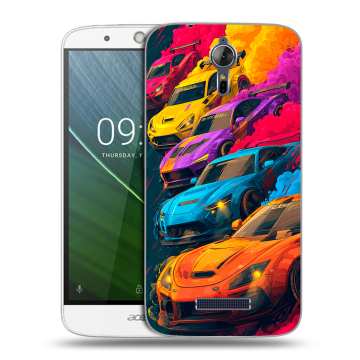 Силиконовый чехол на Acer Liquid Zest Plus с принтом Тачки