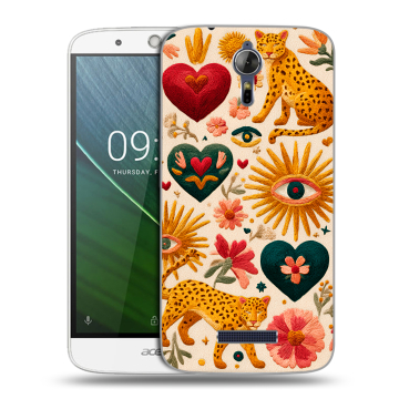Силиконовый чехол на Acer Liquid Zest Plus с принтом Модный принт