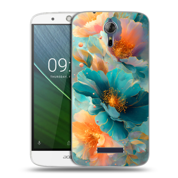 Силиконовый чехол на Acer Liquid Zest Plus с принтом Цветы