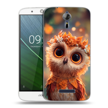 Силиконовый чехол на Acer Liquid Zest Plus с принтом Милая сова