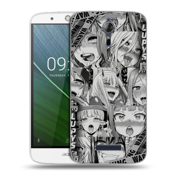 Силиконовый чехол на Acer Liquid Zest Plus с принтом Ahegao Ахегао Аниме