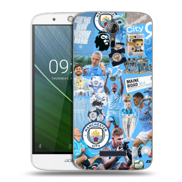 Силиконовый чехол на Acer Liquid Zest Plus с принтом Man City Манчестер Сити