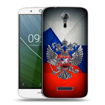 Силиконовый чехол на Acer Liquid Zest Plus с принтом Флаг России Силиконовый чехол на Acer Liquid Zest Plus с принтом Флаг России