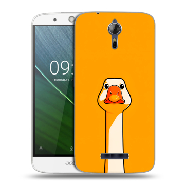 Силиконовый чехол на Acer Liquid Zest Plus с принтом Смешная утка