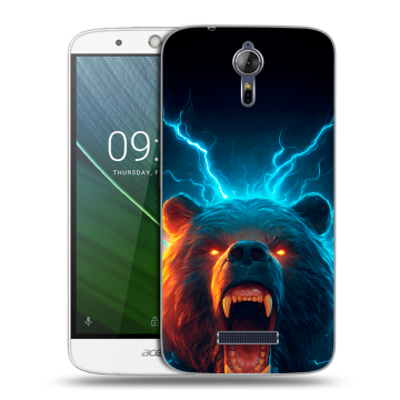 Силиконовый чехол на Acer Liquid Zest Plus с принтом Медведь