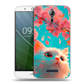 Силиконовый чехол на Acer Liquid Zest Plus с принтом Красивый кот