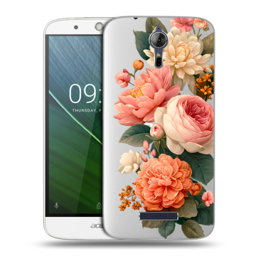 Силиконовый чехол на Acer Liquid Zest Plus с принтом цветы