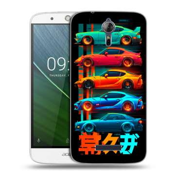 Силиконовый чехол на Acer Liquid Zest Plus с принтом машины тачки