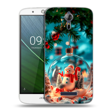 Силиконовый чехол на Acer Liquid Zest Plus с принтом Новый год
