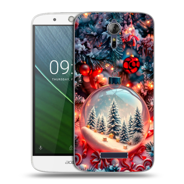 Силиконовый чехол на Acer Liquid Zest Plus с принтом Новый год