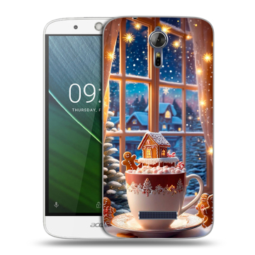 Силиконовый чехол на Acer Liquid Zest Plus с принтом Новый год