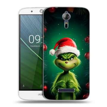 Силиконовый чехол на Acer Liquid Zest Plus с принтом Гринч Новый год Рождество