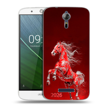 Силиконовый чехол на Acer Liquid Zest Plus с принтом Новый год