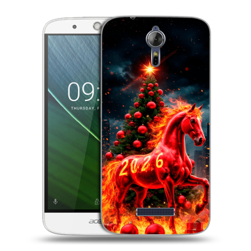 Силиконовый чехол на Acer Liquid Zest Plus с принтом Новый год