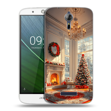 Силиконовый чехол на Acer Liquid Zest Plus с принтом Новый год