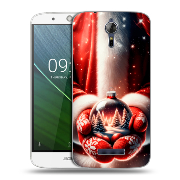 Силиконовый чехол на Acer Liquid Zest Plus с принтом Новый год