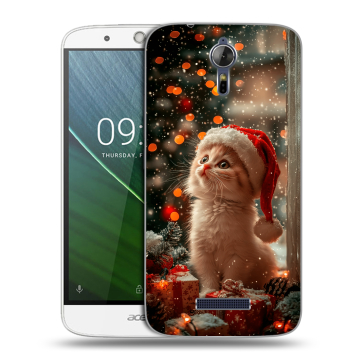 Силиконовый чехол на Acer Liquid Zest Plus с принтом Новый год