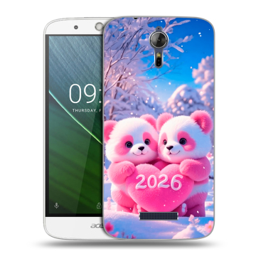 Силиконовый чехол на Acer Liquid Zest Plus с принтом Новый год