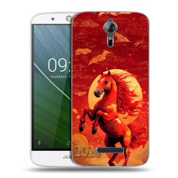Силиконовый чехол на Acer Liquid Zest Plus с принтом Новый год