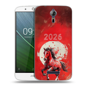 Силиконовый чехол на Acer Liquid Zest Plus с принтом Новый год