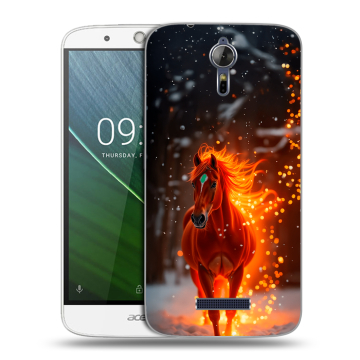 Силиконовый чехол на Acer Liquid Zest Plus с принтом Новый год