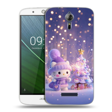 Силиконовый чехол на Acer Liquid Zest Plus с принтом Новый год