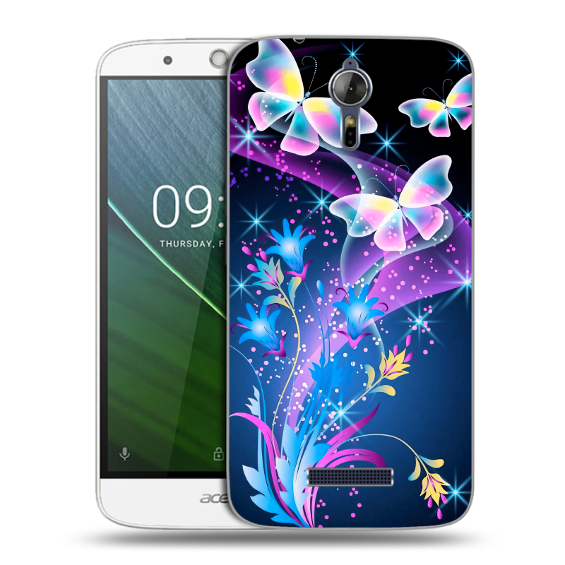 Силиконовый чехол на Acer Liquid Zest Plus с принтом Бабочки Силиконовый чехол на Acer Liquid Zest Plus с принтом Бабочки