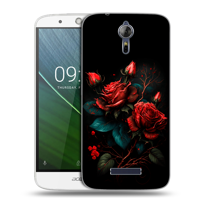 Силиконовый чехол на Acer Liquid Zest Plus с принтом Розы красные Силиконовый чехол на Acer Liquid Zest Plus с принтом Розы красные