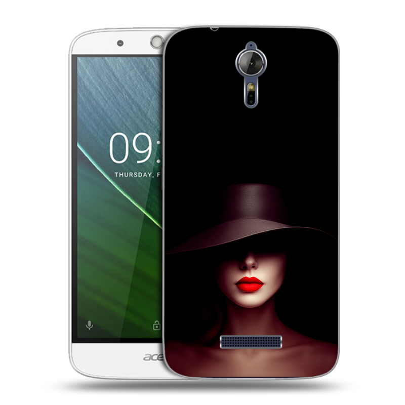 Силиконовый чехол на Acer Liquid Zest Plus с принтом Девушка в шляпе Силиконовый чехол на Acer Liquid Zest Plus с принтом Девушка в шляпе