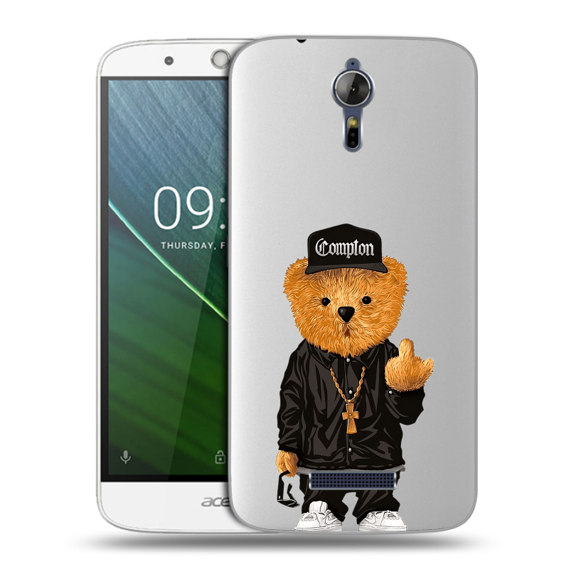Силиконовый чехол на Acer Liquid Zest Plus с принтом Мишка Силиконовый чехол на Acer Liquid Zest Plus с принтом Мишка