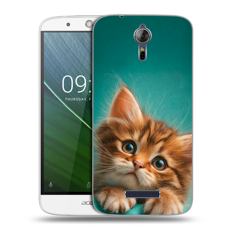 Силиконовый чехол на Acer Liquid Zest Plus с принтом котенок Силиконовый чехол на Acer Liquid Zest Plus с принтом котенок
