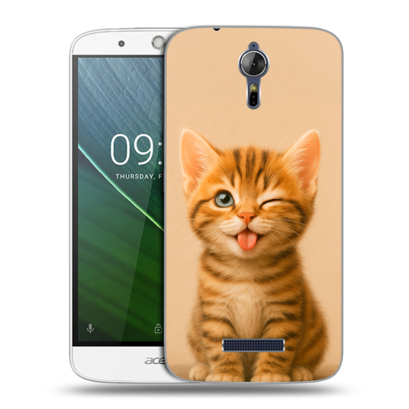 Силиконовый чехол на Acer Liquid Zest Plus с принтом котенок Силиконовый чехол на Acer Liquid Zest Plus с принтом котенок
