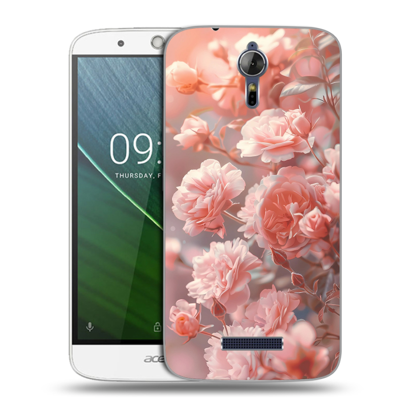 Силиконовый чехол на Acer Liquid Zest Plus с принтом Розовые розы Силиконовый чехол на Acer Liquid Zest Plus с принтом Розовые розы