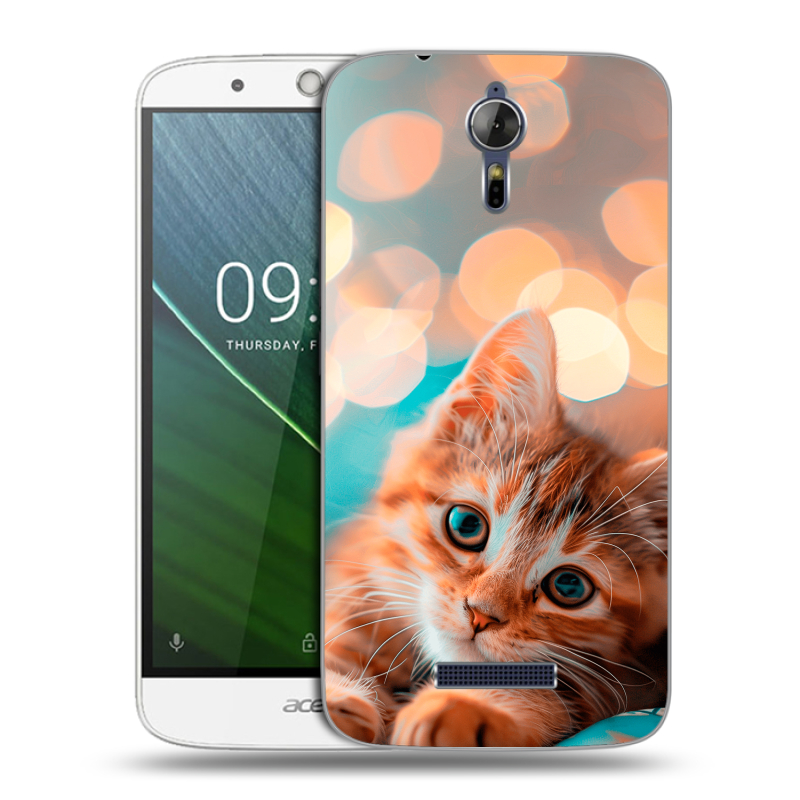 Силиконовый чехол на Acer Liquid Zest Plus с принтом котик Силиконовый чехол на Acer Liquid Zest Plus с принтом котик