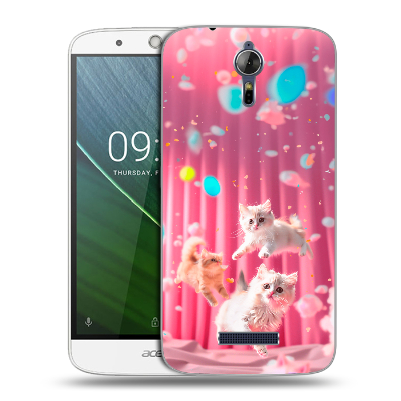 Силиконовый чехол на Acer Liquid Zest Plus с принтом милые котики Силиконовый чехол на Acer Liquid Zest Plus с принтом милые котики