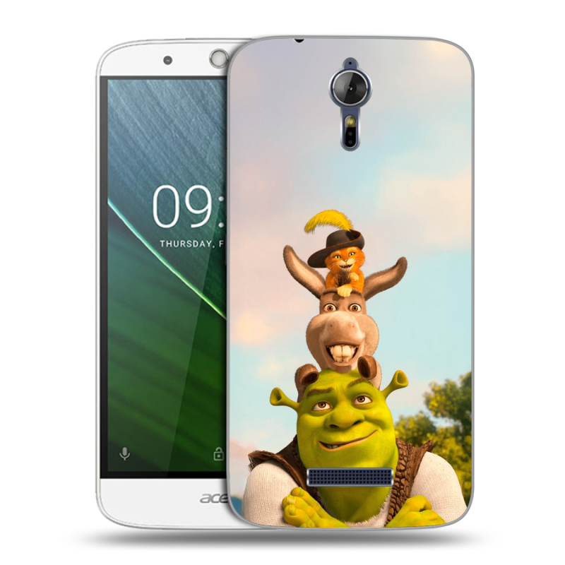 Силиконовый чехол на Acer Liquid Zest Plus с принтом Шрек Shrek Силиконовый чехол на Acer Liquid Zest Plus с принтом Шрек Shrek