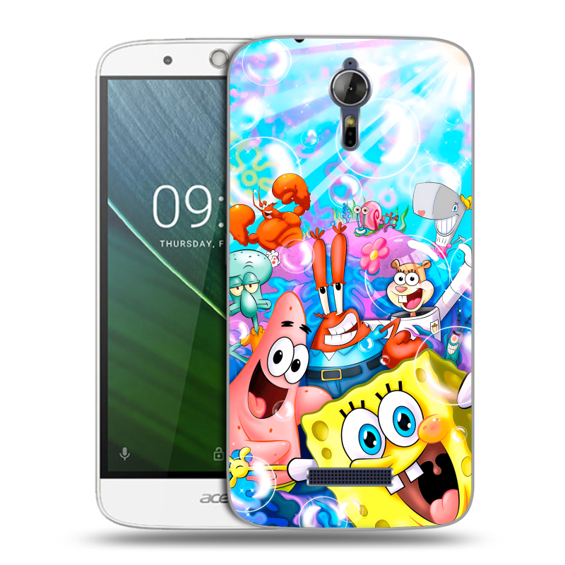 Силиконовый чехол на Acer Liquid Zest Plus с принтом спанчбоб спанч боб Силиконовый чехол на Acer Liquid Zest Plus с принтом спанчбоб спанч боб