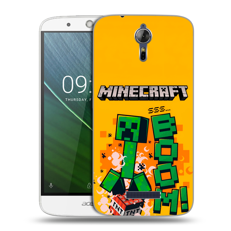 Силиконовый чехол на Acer Liquid Zest Plus с принтом Майнкрафт Minecraft Силиконовый чехол на Acer Liquid Zest Plus с принтом Майнкрафт Minecraft
