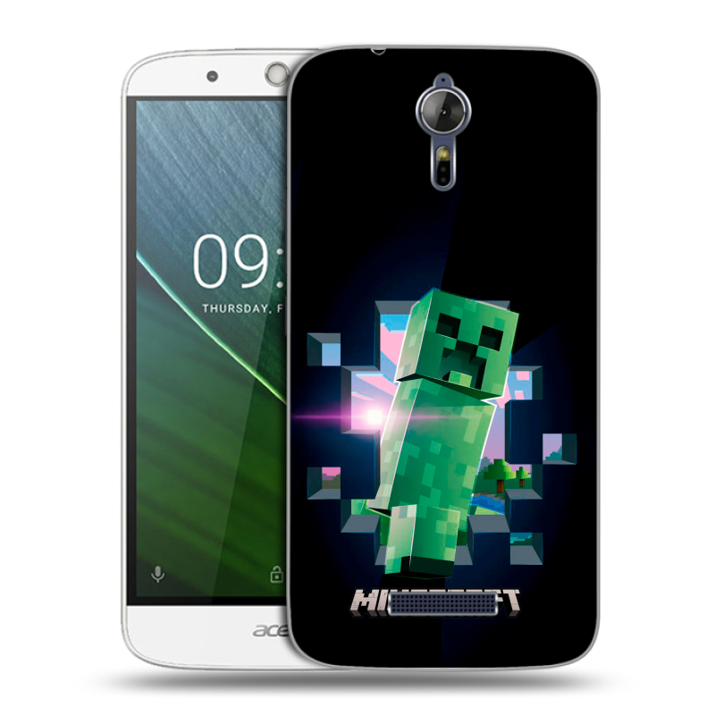 Силиконовый чехол на Acer Liquid Zest Plus с принтом Майнкрафт Minecraft Силиконовый чехол на Acer Liquid Zest Plus с принтом Майнкрафт Minecraft