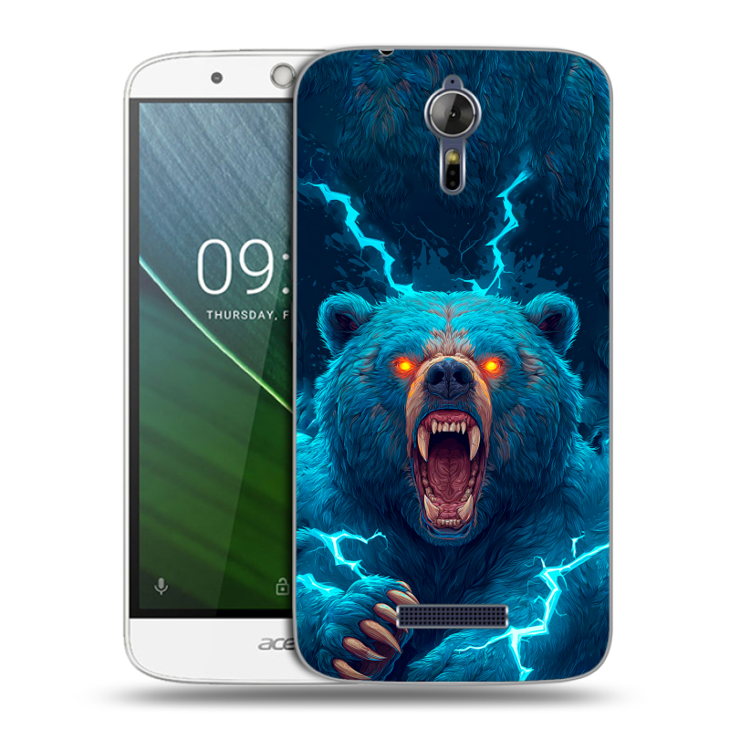 Силиконовый чехол на Acer Liquid Zest Plus с принтом Медведь Силиконовый чехол на Acer Liquid Zest Plus с принтом Медведь