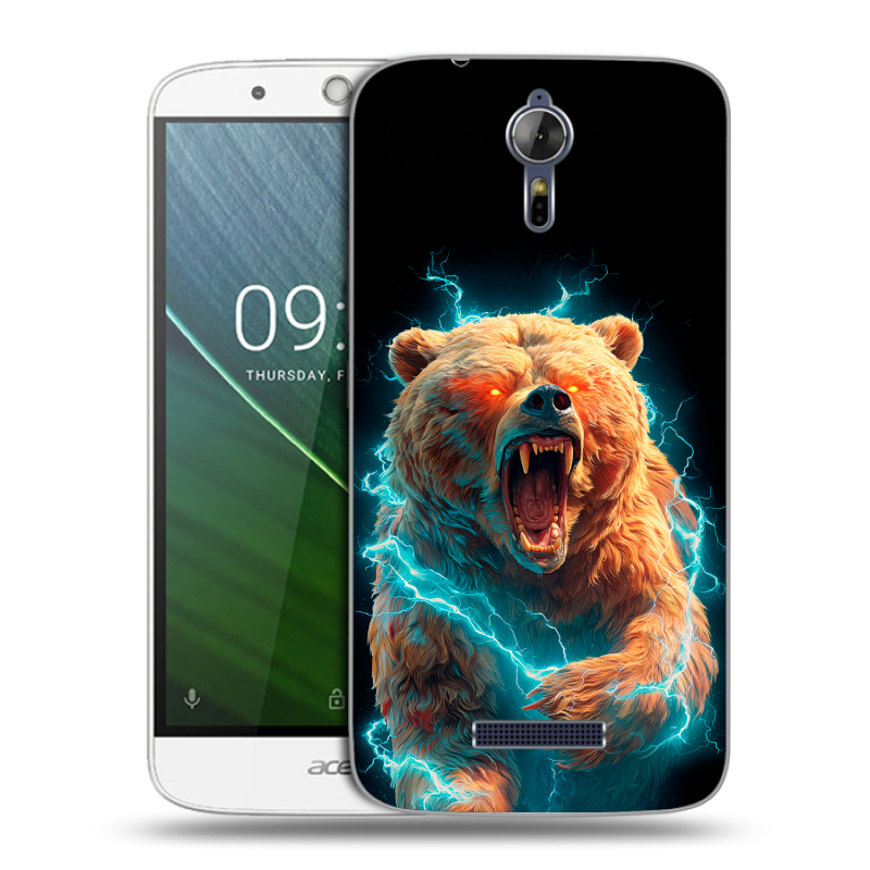 Силиконовый чехол на Acer Liquid Zest Plus с принтом Медведь Силиконовый чехол на Acer Liquid Zest Plus с принтом Медведь