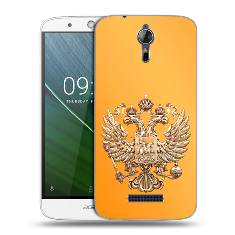 Силиконовый чехол на Acer Liquid Zest Plus с принтом Герб Флаг России Силиконовый чехол на Acer Liquid Zest Plus с принтом Герб Флаг России